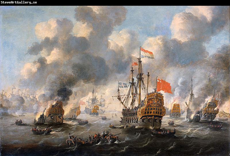 Esaias Van de Velde The burning of the English fleet off Chatham